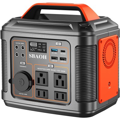 US Plug Portable Power Station P302,300W 296Wh Backup Lithium Battery,Solar Generator For Home And Outdoor Emergency Power Supply,Solar Panel Is Not Included