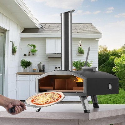 VEVOR 12 Outdoor Pizza Oven Portable Wood Pellet Pizza Oven Iron Spray Camping