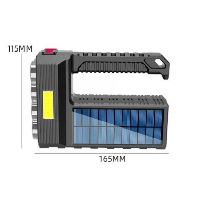Solar Rechargeable Usb Flashlight Led