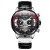 Black red leather   