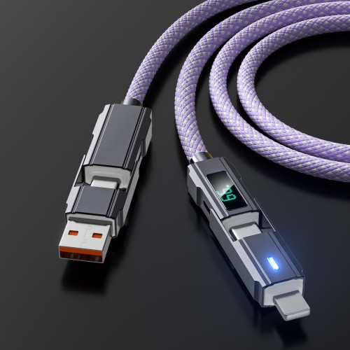 Digital Display Data Line Typec Four-in-one Silicone PD Fast Charge Line