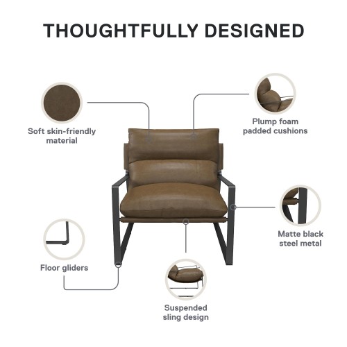 Gatsby Upholstered Sling Accent Chair