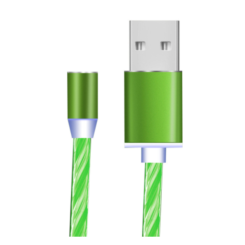 Compatible with Apple, Flowing Ligh Magnetic Streamer Data Line Cable for Iphone Android Typec