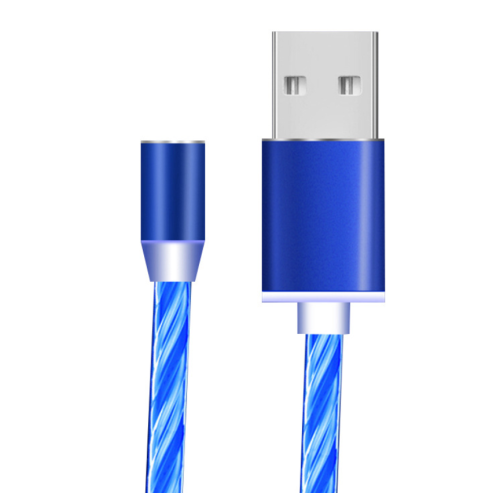 Compatible with Apple, Flowing Ligh Magnetic Streamer Data Line Cable for Iphone Android Typec